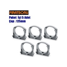 Fırat Pvc Atık Su Kelepçe 125mm , Pvc Boru Kelepçesi, 5 Adet Standart