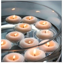 Denic 12 li Büyük Yüzen Mum Beyaz