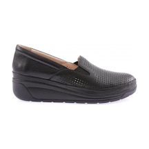 Dgn 3536 Kadin Lazerli Kalin Taban Comfort Ayakkabi 3536-2106-R1534 Siyah