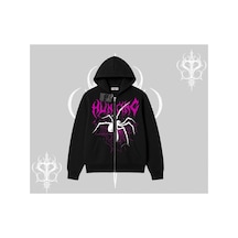 Tarzsokak Beyaz Hırka Sweatshirt Autumn Spider Siyah