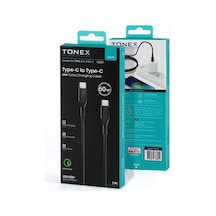 Tonex Ma74 Type-c To Type-c 60w Pd Data Kablo Siyah