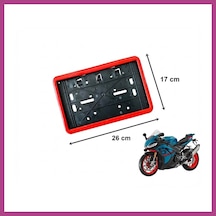 Gees Global Çerçeveli Dikdörtgen Plakalık Plaka Altlığı Kırmızı 26x17cm 1 Adet Gbzs