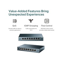 Tl-sg108 V3 8 Portlu Gigabit Ağ Anahtarı 8 Port Siyah Tl-sg108