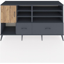 Kronos Konsol 8 Raflı 2 Çekmeceli Tek Kapaklı 176x59x99 Antrasit-çam/antrasit Atlas Çam/antrasıt - Antrasıt