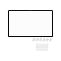 Jeemson 84 İnç 16:9 Projeksiyon Ekranı, Dacron Malzeme, Ev Sineması Ve Toplantılar İçin, İç/çıktı Kullanım, Basit Kurulum