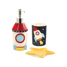 The Mia Rocket Banyo Seti 3 Parça Çok Renkli The Mia Rocket Banyo Seti 3 Parça Çok Renkli