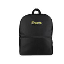 The Doors Logo Yellow Siyah Sırt Çantası
