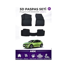Peugeot E 208 2022+ Araca Özel Havuzlu "karbon" Paspas Takımı