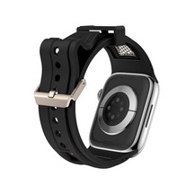 42mm İle Uyumlu Krd, 117 Hava Alabilen Delikli Metal Süslemeli Desenli Silikon Kordon