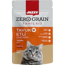 3 Adet Jazzy Kedi Maması Tavuklu 80 Gr