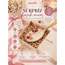 Mumelia Sürpriz Kaşık Mum - Doğal Soya Dekoratif Mum .
