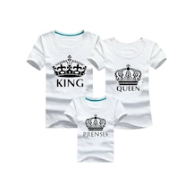 King Queen Prenses Baba Kız Anne Tişörtleri Aile Kombinleri