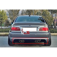 Bmw E46 M Tampon Difüzör Çift Çıkış Fiberglass Boyasız