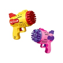2 Adet Sarı Pembe Köpük Tabancası 29 Delikli Çoklu Köpük Atan Tabanca 2 Solisyon Hediye Bubbles Gun