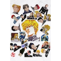 Legend Of The Galactic Heroes Ginga Eiyuu Densetsu Anime Telefon Laptop Sticker Paketi 25 Adet Çok Renkli
