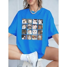 Noıssey Urban Pop Graphic Kadın Tişört Koleksiyonukod 5605 Bebe Mavi