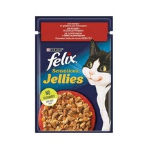 Pouch Sensation Jellies Sığır Etli Ve Domatesli Yetişkin Kedi Konservesi 85 Gr Diğer