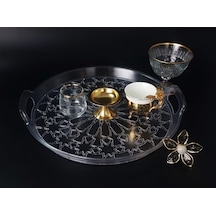 Harmony As142 Saray Yuvarlak Kristal Tepsi