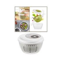Flora Pratik Salata Ve Sebze Kurutucu 4,5 Litre, Meyve Sebze Marul Yeşillik Yıkama Kurutma Kabı Bej