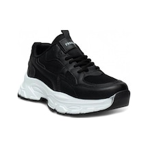 Queen Step 9953-25 Deri Anorak Anatomik Sneaker Siyah Beyaz 36-40 Siyah