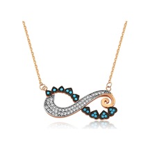 Kuyumcudukkani Firüze Taşlı Kalpli Kolye-20164-r-m Rose Gold - Siyah
