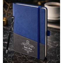 Bk Gift Kişiye Özel Mavi Termo Deri Defter Ve Touchpen Kalem Seti -2, Kurumsal Ve Özel Hediye, Yeni İş Hediyesi Kobitmeyencom36073 Bk Gift