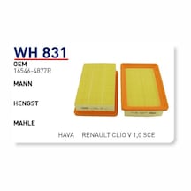 Wh831 Oem 16546-4877r Renault Clio V 1,0 Sce Otomobil Hava Filtre Air Filter