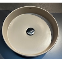 Turkuaz Cerastyle Suit Tezgahüstü Mat Cappucino Lavabo Ø40 Cm Siyah