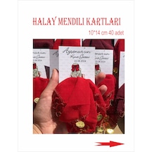 Kına Gecesi Halay Mendili Kartları 40 Adet Mendil Dahil Değildir