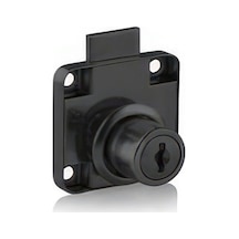 2 Adet Kare Çekmece Kilidi 19 Mm Çap Silindir Uzunlığu 22 Mm Zamak Gövde Siyah - 820803275 Siyah