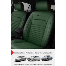 İstanbul Serisi Deri Oto Koltuk Kılıfı Fiat Egea-linea-punto-albea-marea-tipo-uno Uyumlu Yeşil