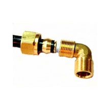 Sarı Pirinç Yüksüklü Dirsek 3/8 - 10 Mm