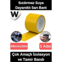 Sızdırmaz Suya Dayanıklı Sarı Renk Çok Amaçlı Tamir Ve İzolasyon Bandı 10m 1 Adet