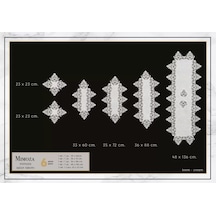 Çeyizlik Mimoza Model Krem 5 Parça Dantel Runner Seti Şık Salon Takımı Çok Renkli
