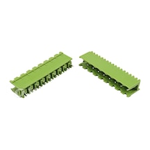 10 Pin Geçmeli Klemens 180' Erkek 5.08mm Yeşil