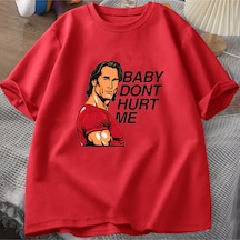Flood Of Style Bebek Bana Zarar Vermeyin Meme Grafik T Shirt Adam Giysileri Pamuk Baskı Kısa Kollu Erkek Pam Kırmızı