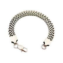 Pigado 316l Paslanmaz Çelik Hasır Zincir Erkek Bileklik Gri