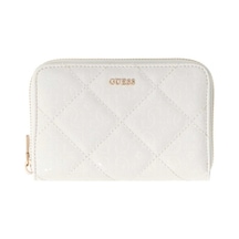 Guess Libby Orta Boy Fermuarlı Kadın Beyaz Cüzdan Swgg9912140-off