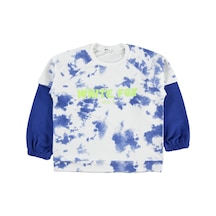 Civil Boys Whıte Fox Baskılı 6-9 Yaş Sweatshirt - Mavi Saks Mavisi
