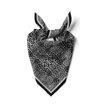 Leopar Desen Bandana/fular Gri