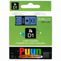 Puun Dymo D1 40916 S0720710 9 Mm X 7 Mt Muadil Mavi Etikete Siyah
