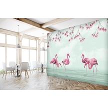 Pembe Flamingolar Duvar Kağıdı (359222422)