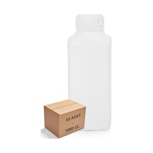 Numune Şişe Plastik Kare 1000 Ml. Kilit Kapaklı 50 Adet / Koli