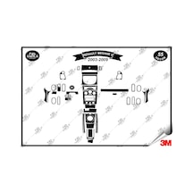 Renault Megane 2 Analog 2003-2009 Torpido Konsol Trim Göğüs Maun Kaplama Set 55 Parça Siyah Renk