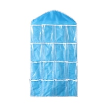 Mavi Dolap Çok Amaçlı Asılı Çanta Çorap Sütyen İç Giyim Raf Askı Depolama Organizatör Mavi