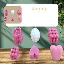 Doğal Yapım Kokulu 6 Lı Set Dekoratif Mum