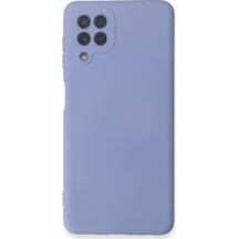 Samsung Uyumlu Galaxy A22 Kılıf Nano İçi Kadife Silikon Lila/
