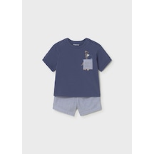 Mayoral Erkek Bebek Şort T-shirt Takım Lacivert 01228 Lacivert