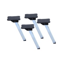 Badem10 4 Adet Sofra Ayağı Metal Plastik Siyah Taban Katlanır Yer Sofrası Sini Altı 20 Cm 6395751