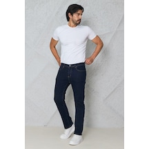 Myrab Denim Erkek Siyah Regular Fit Rahat Kesim Denim Zift Mavi Jeans Lacivert
